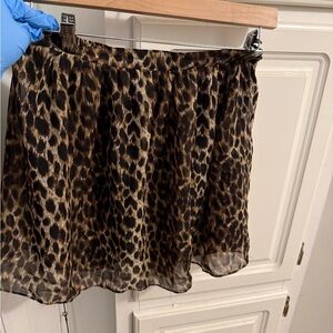 Wet Seal Animal Print Mini Skirt